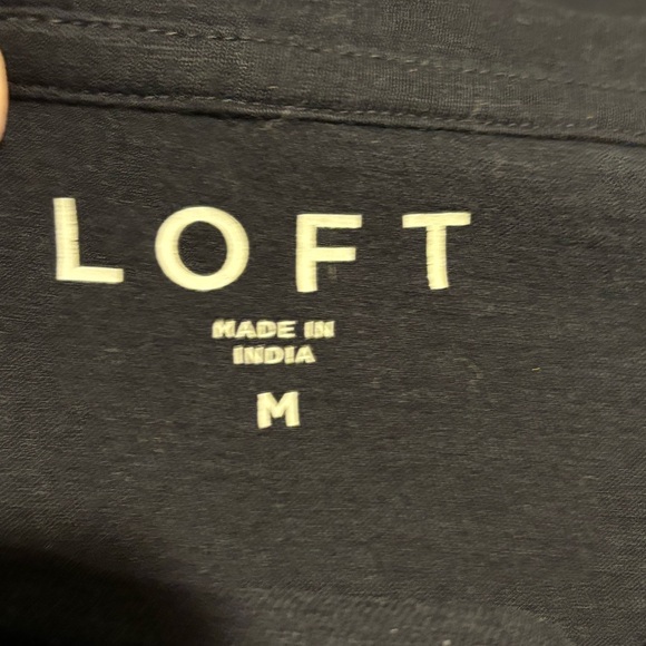 Women's LOFT Short Sleeve Top Navy Blue Size Medium - Picture 8 of 8